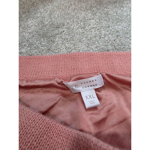 Lauren Conrad XXL Pink Knit Skirt With Ruffle Hem - Picture 4 of 8
